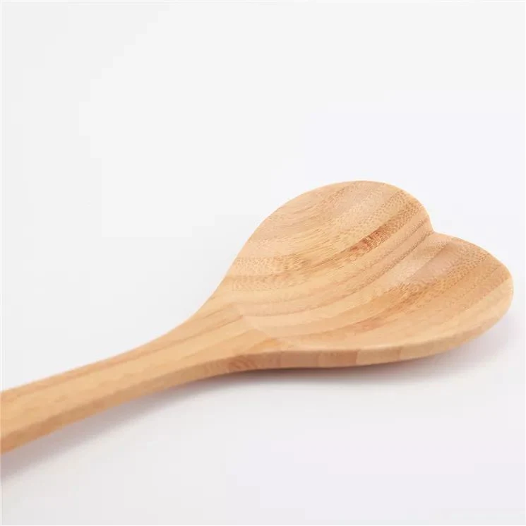 Custom Made Eco-Friendly Creative Heart Shaped Bamboo Spoons